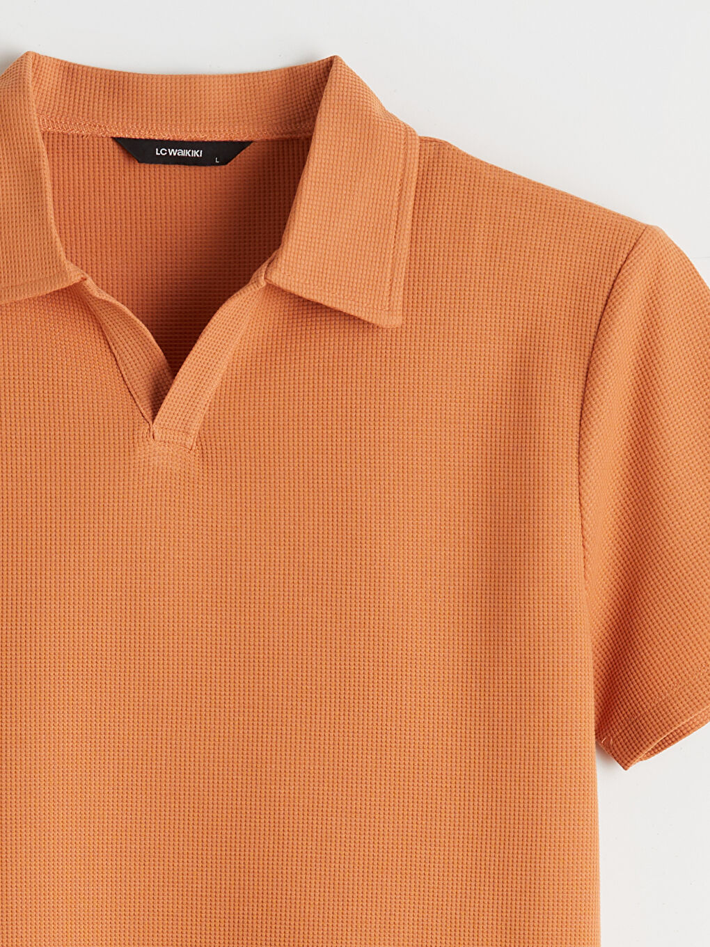 Turuncu Polo Yaka Erkek Tişört-5