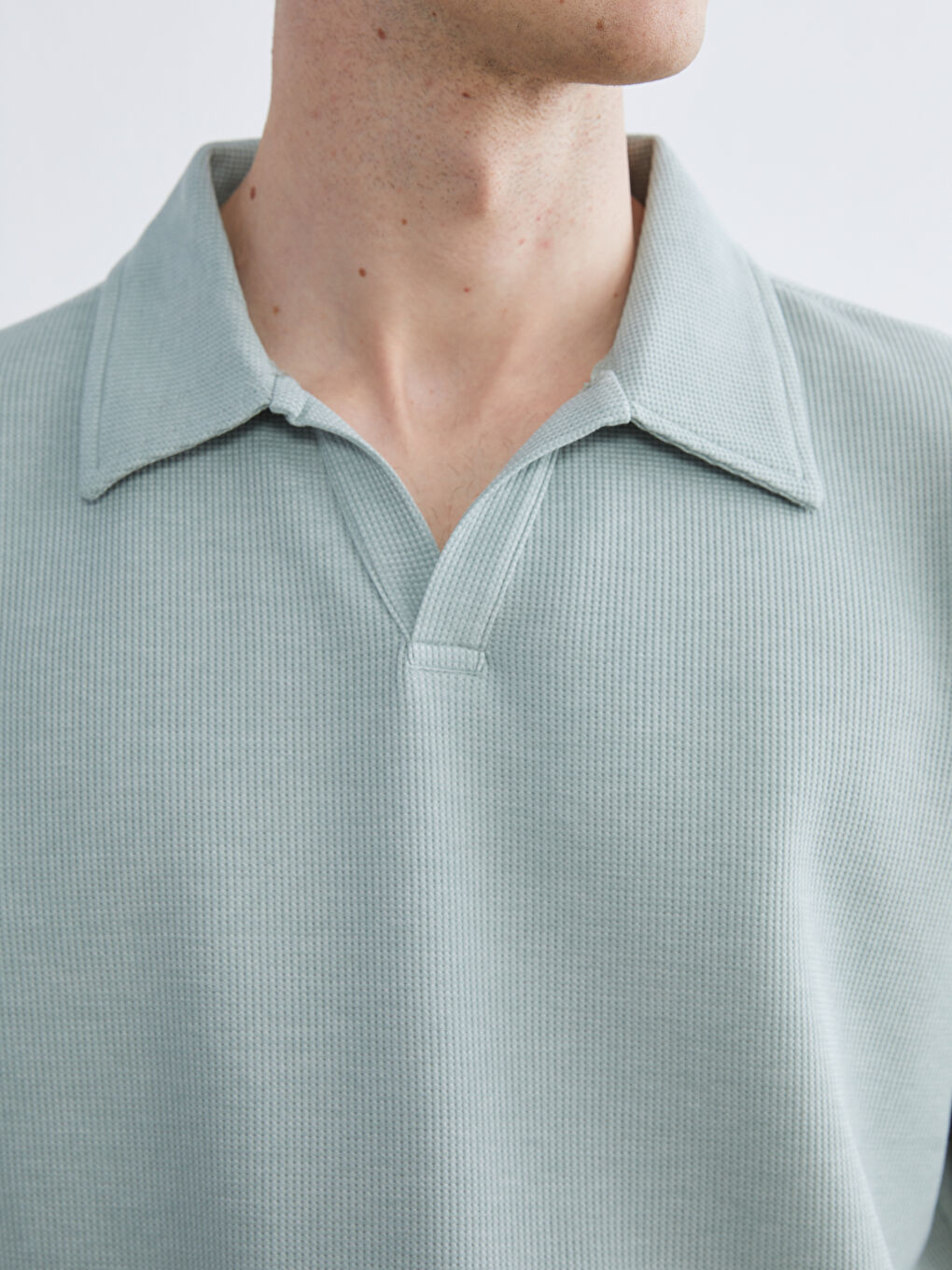 Yeşil Polo Yaka Erkek Tişört-2