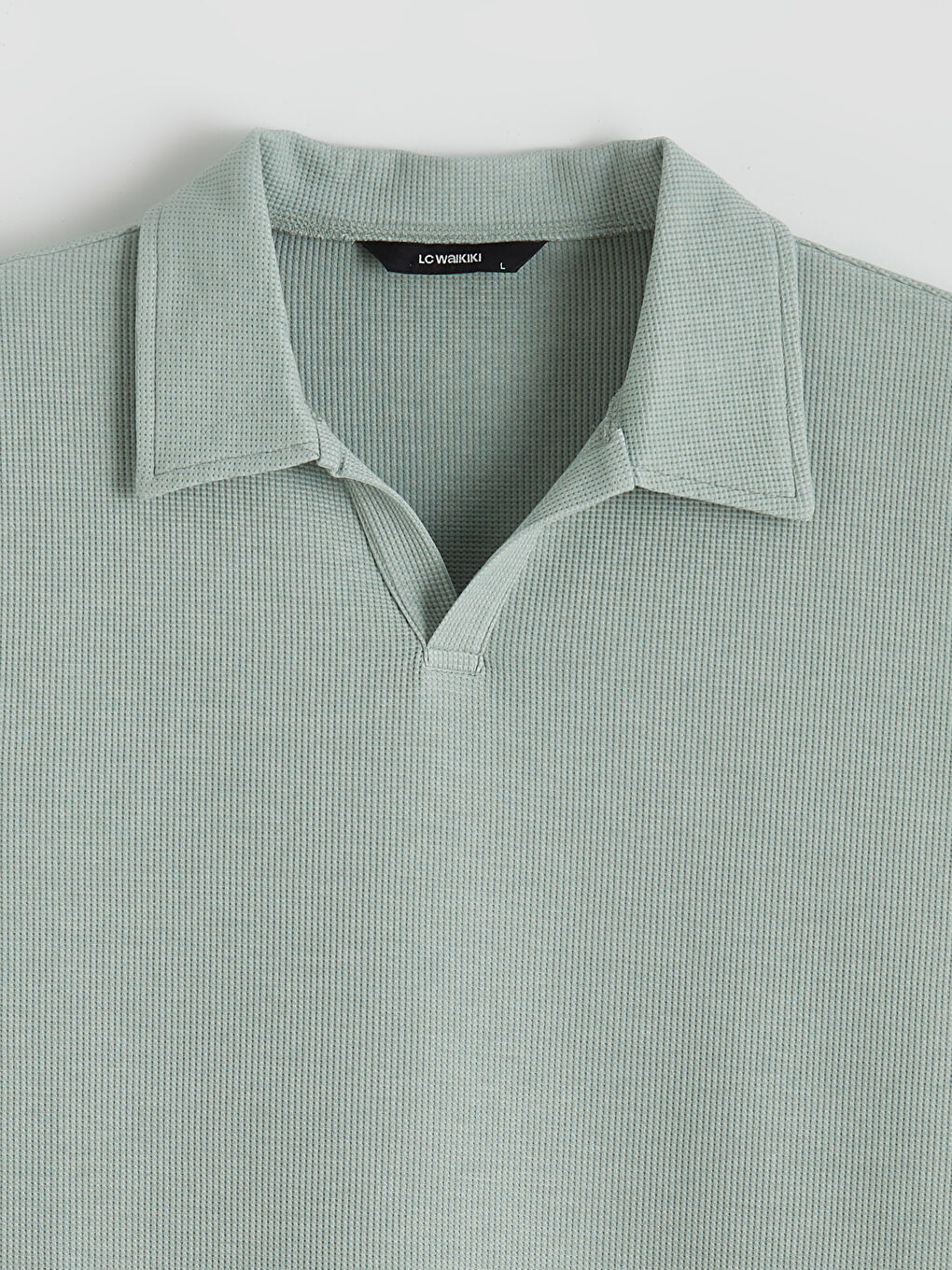 Yeşil Polo Yaka Erkek Tişört-5