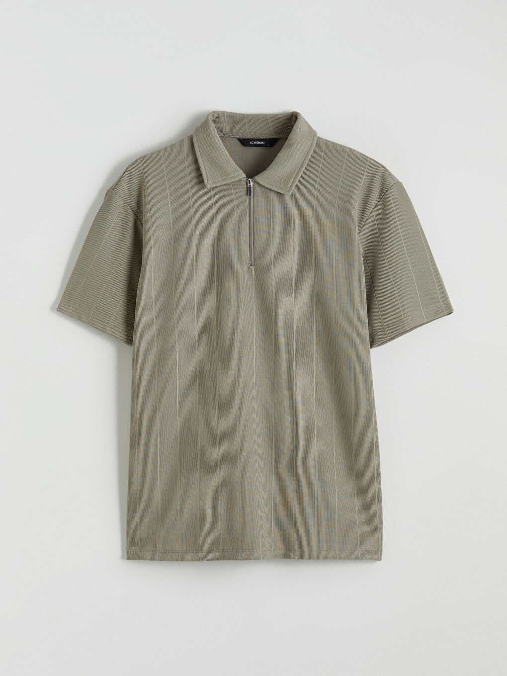 Haki Polo Yaka Erkek Tişört-4