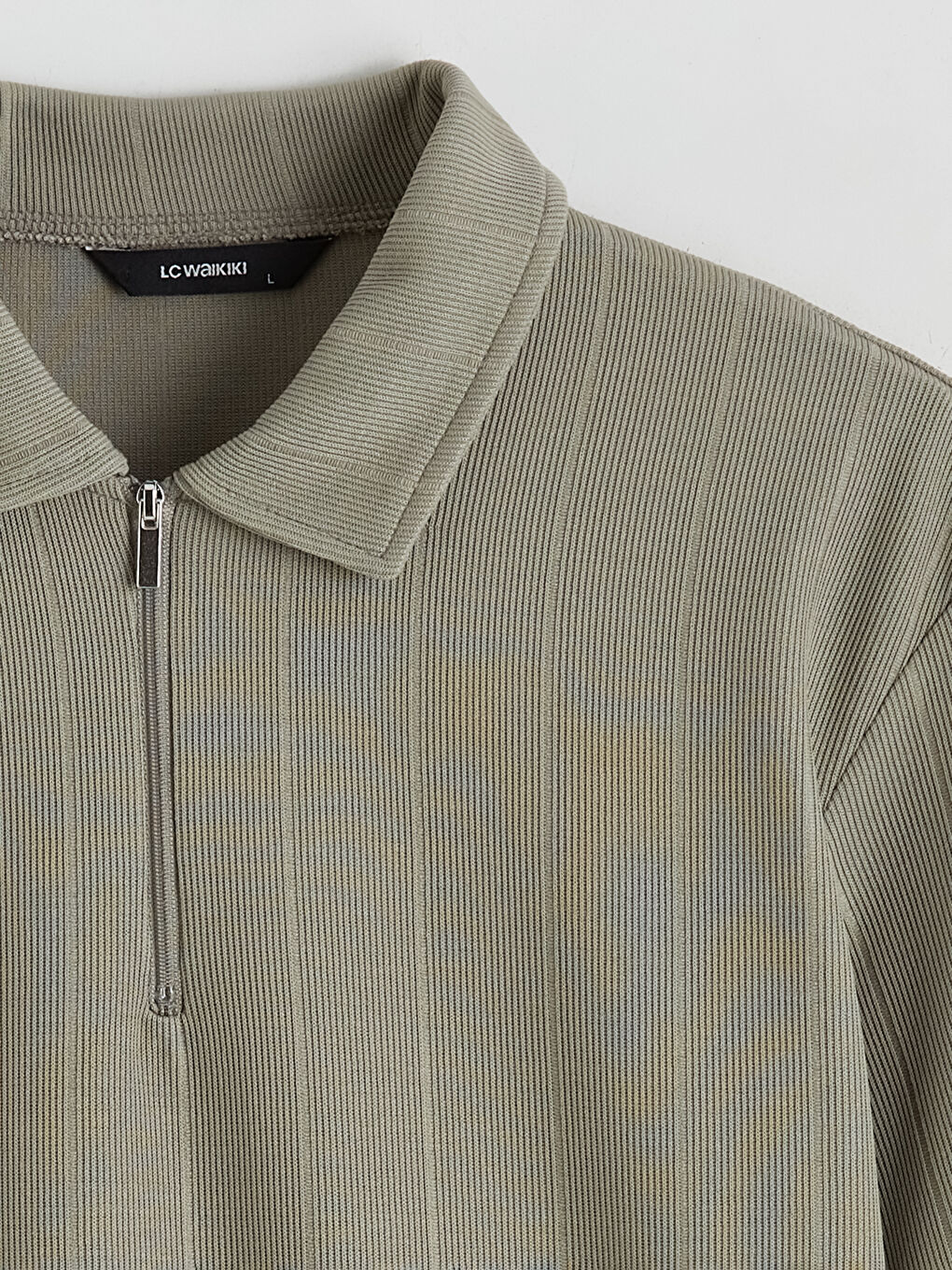 Haki Polo Yaka Erkek Tişört-5