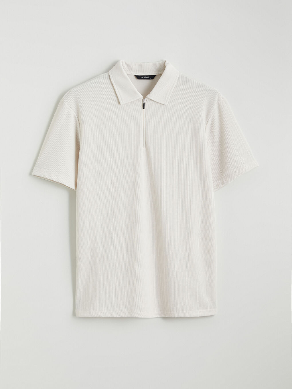 Bej Polo Yaka Erkek Tişört-4