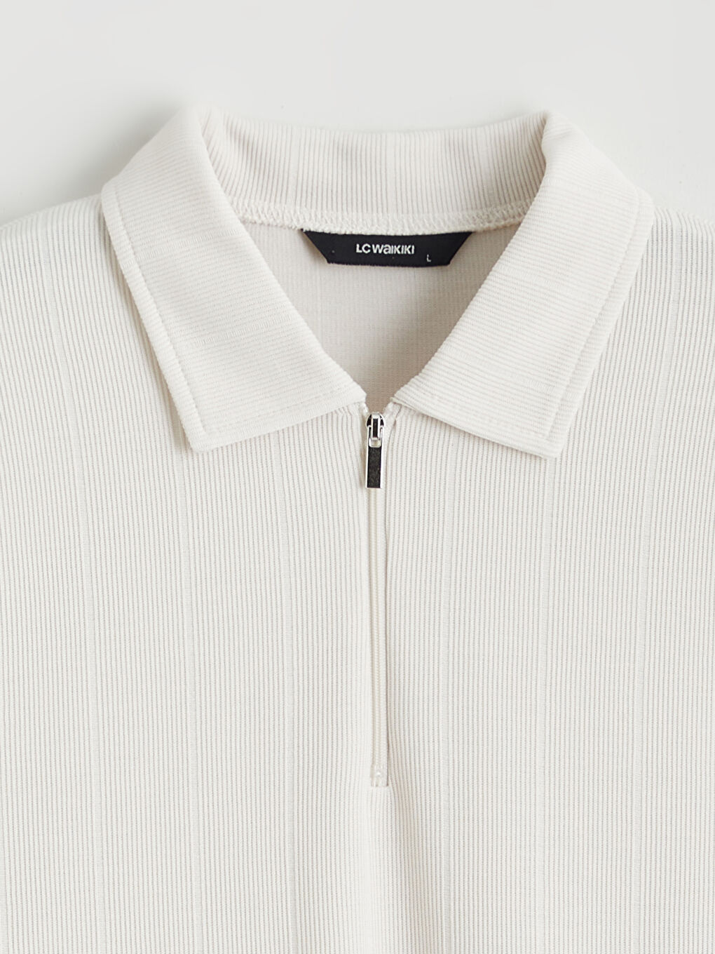 Bej Polo Yaka Erkek Tişört-5