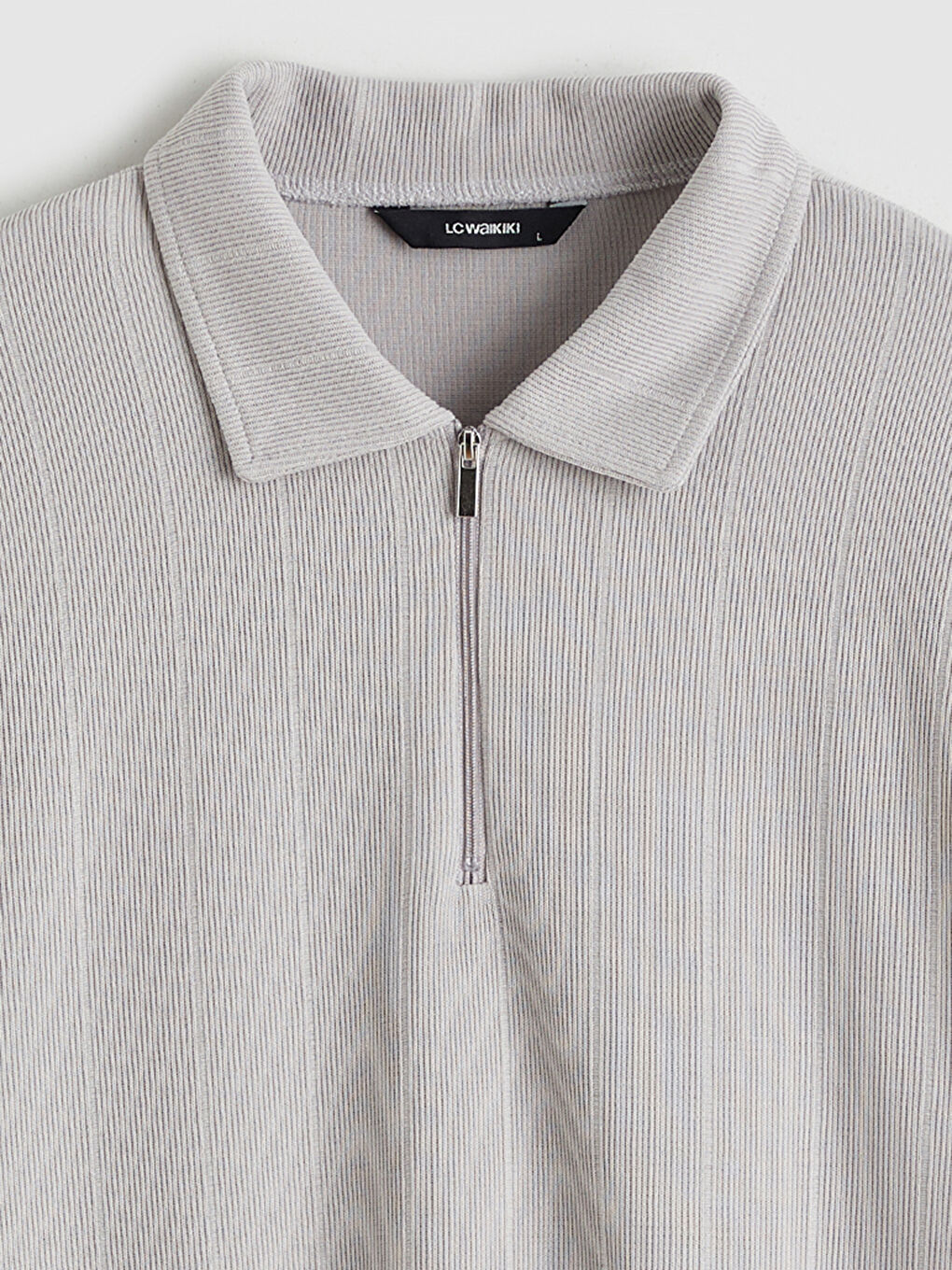 Bej Polo Yaka Erkek Tişört-5