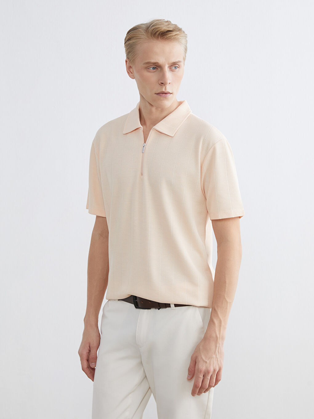 Pembe Polo Yaka Erkek Tişört