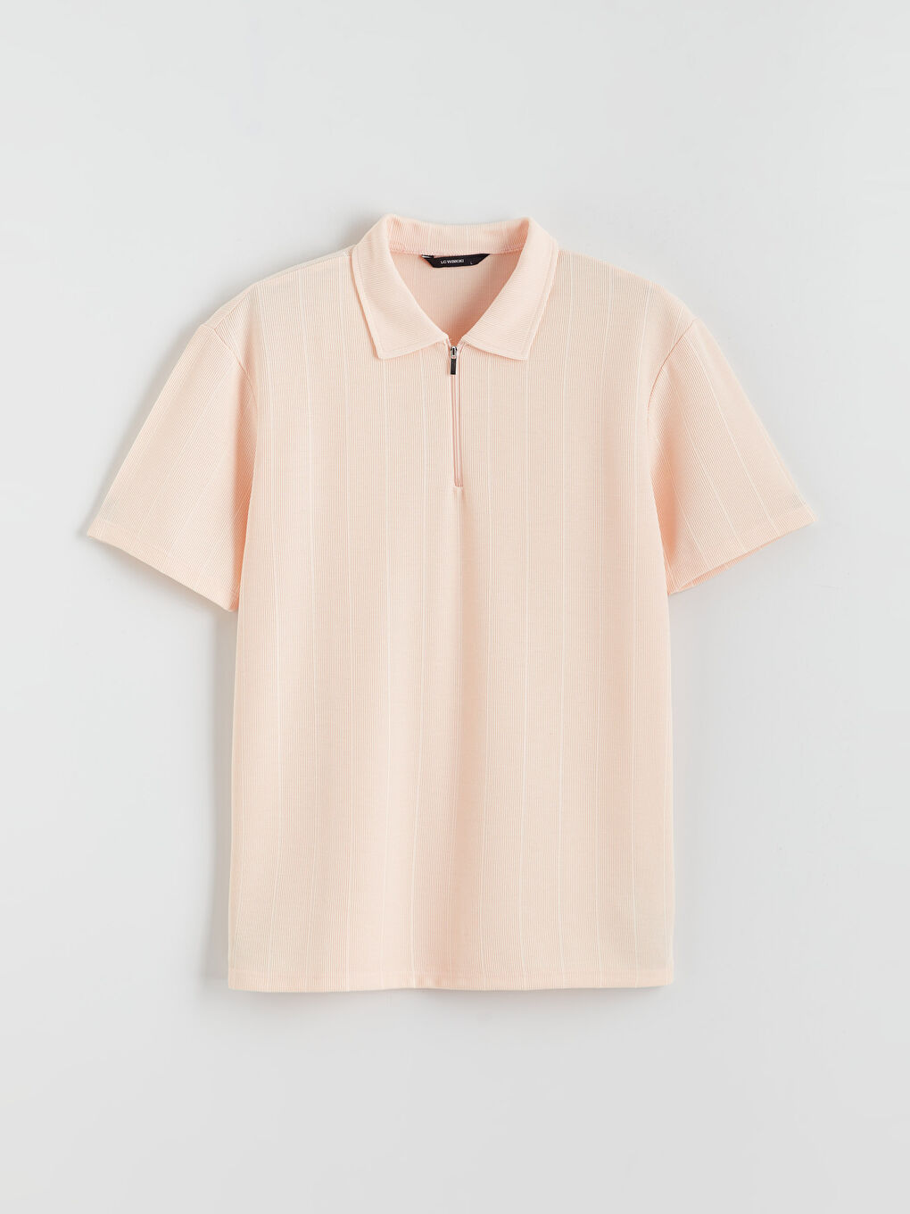 Pembe Polo Yaka Erkek Tişört-4