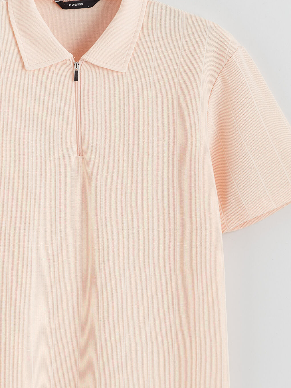 Pembe Polo Yaka Erkek Tişört-5