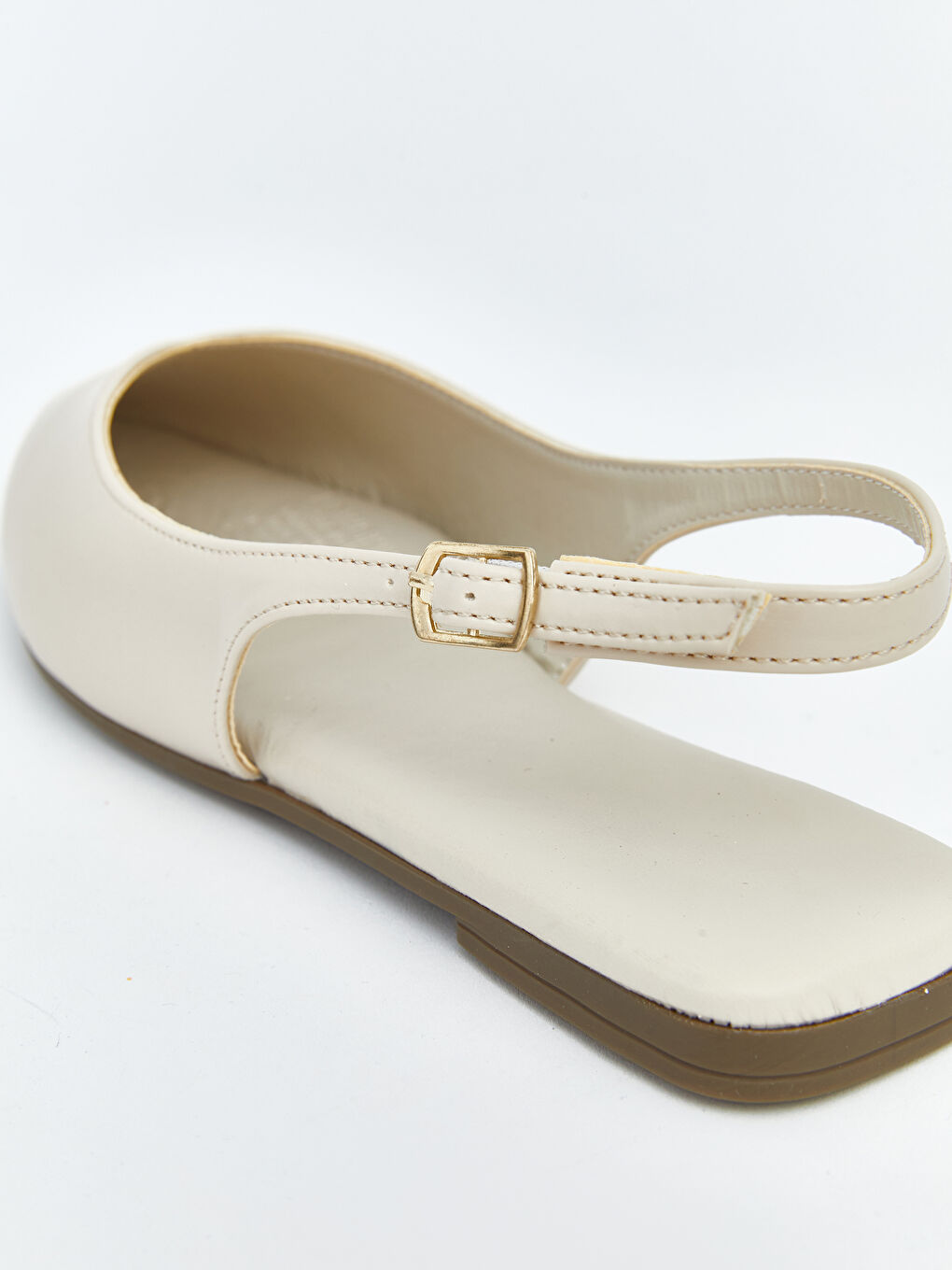 Ekru Sivri Burun Kadın Babet-3