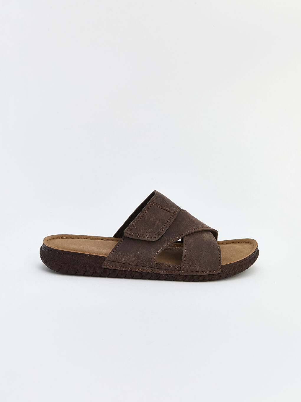 Kahverengi Çapraz Bantlı Erkek Terlik-1