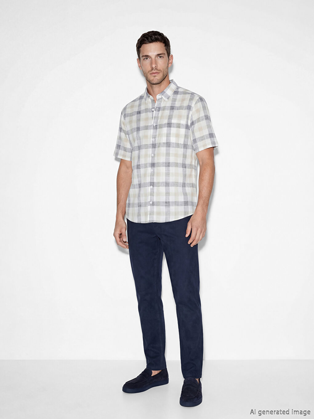 Чоловік БЕЖЕВИЙ Сорочка-1