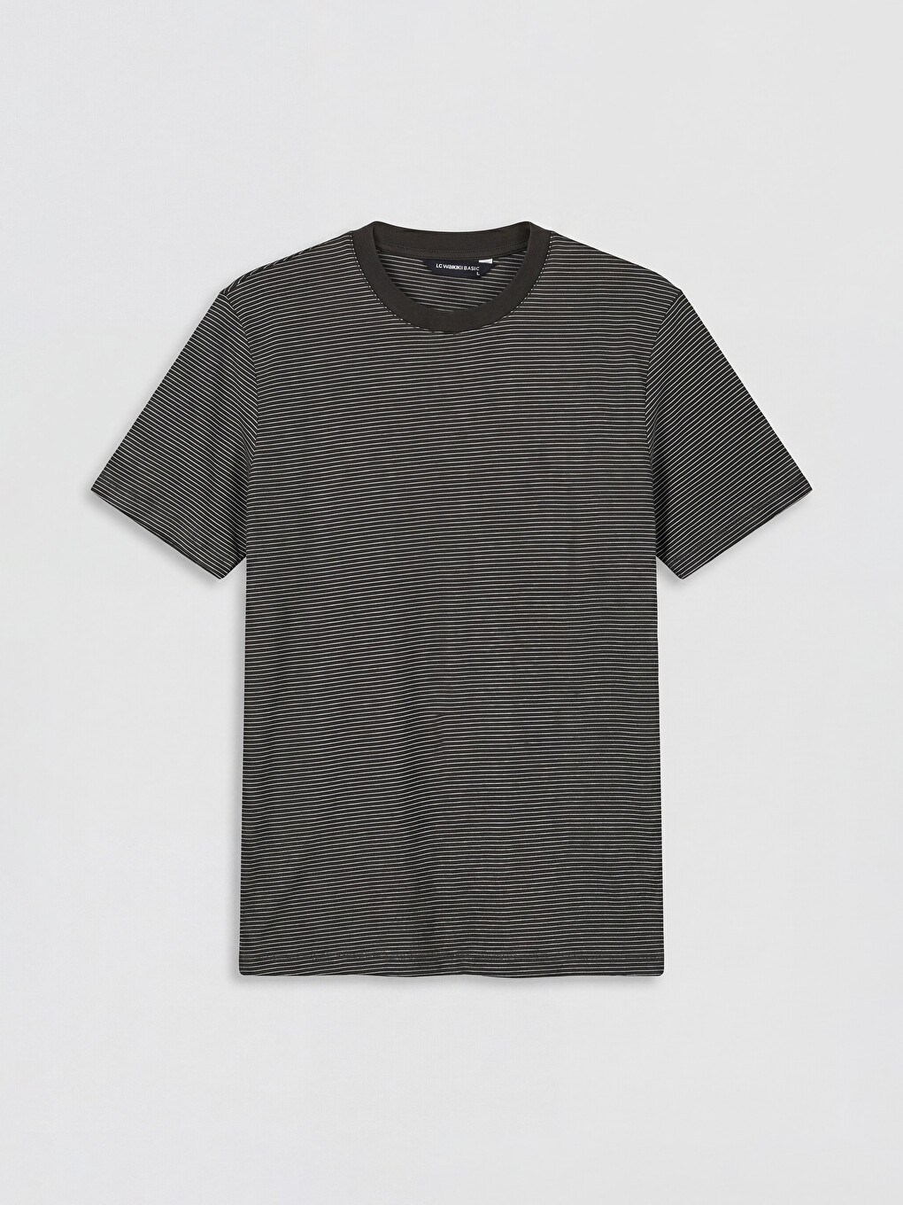 Crew Neck Striped Men's T-Shirt-4