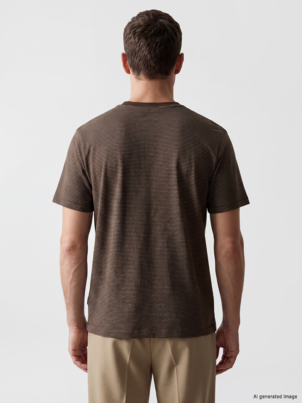 Crew Neck Striped Men's T-Shirt-3