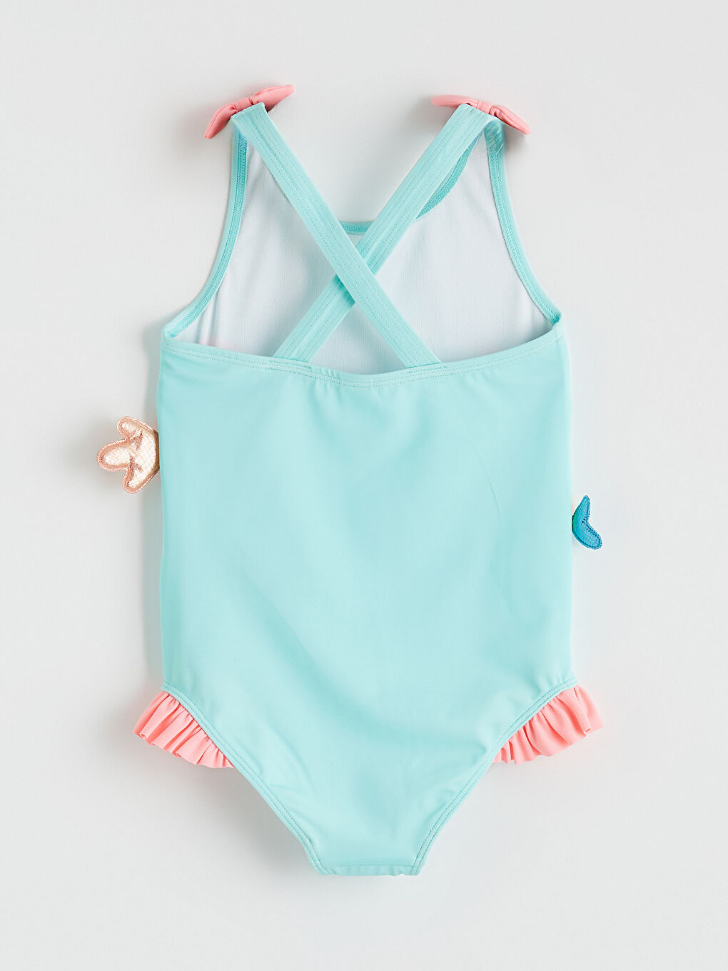 Mavi Desenli Kız Çocuk Mayo-2