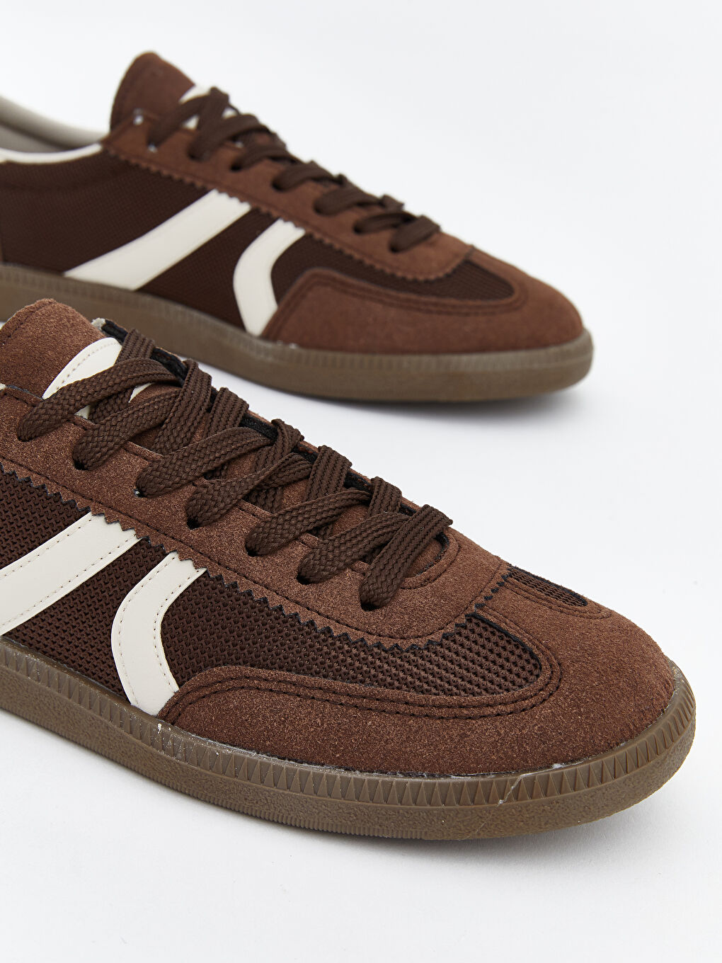 Kahverengi Bağcıklı Kadın Spor Ayakkabı-2