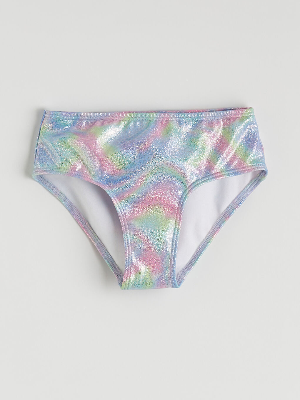 Karışık Desenli Fırfır Detaylı Kız Çocuk Bikini-2