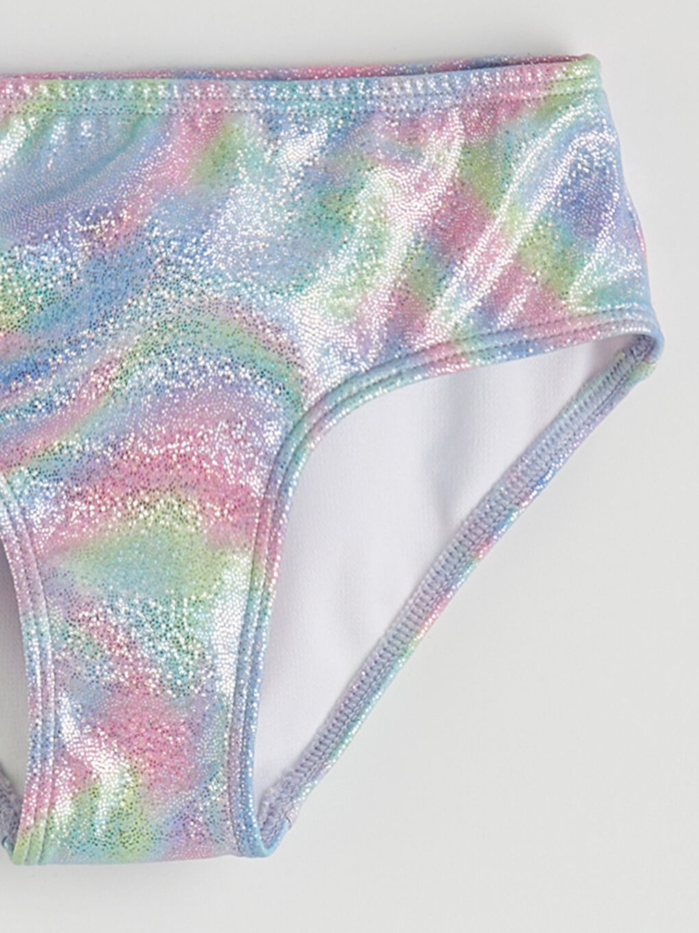 Karışık Desenli Fırfır Detaylı Kız Çocuk Bikini-6