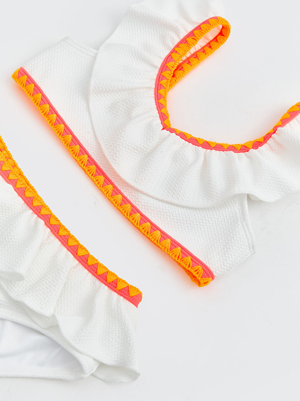 Embroidered Girls' Bikini Set-2