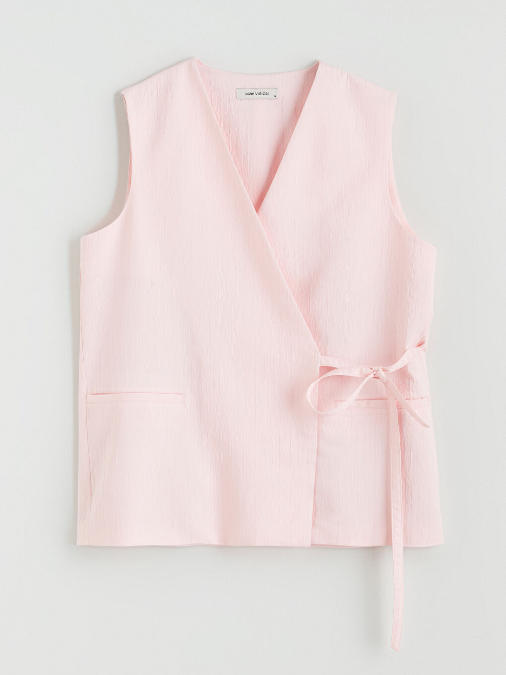 Double Breasted Textured Women's Classic Waistcoat-4