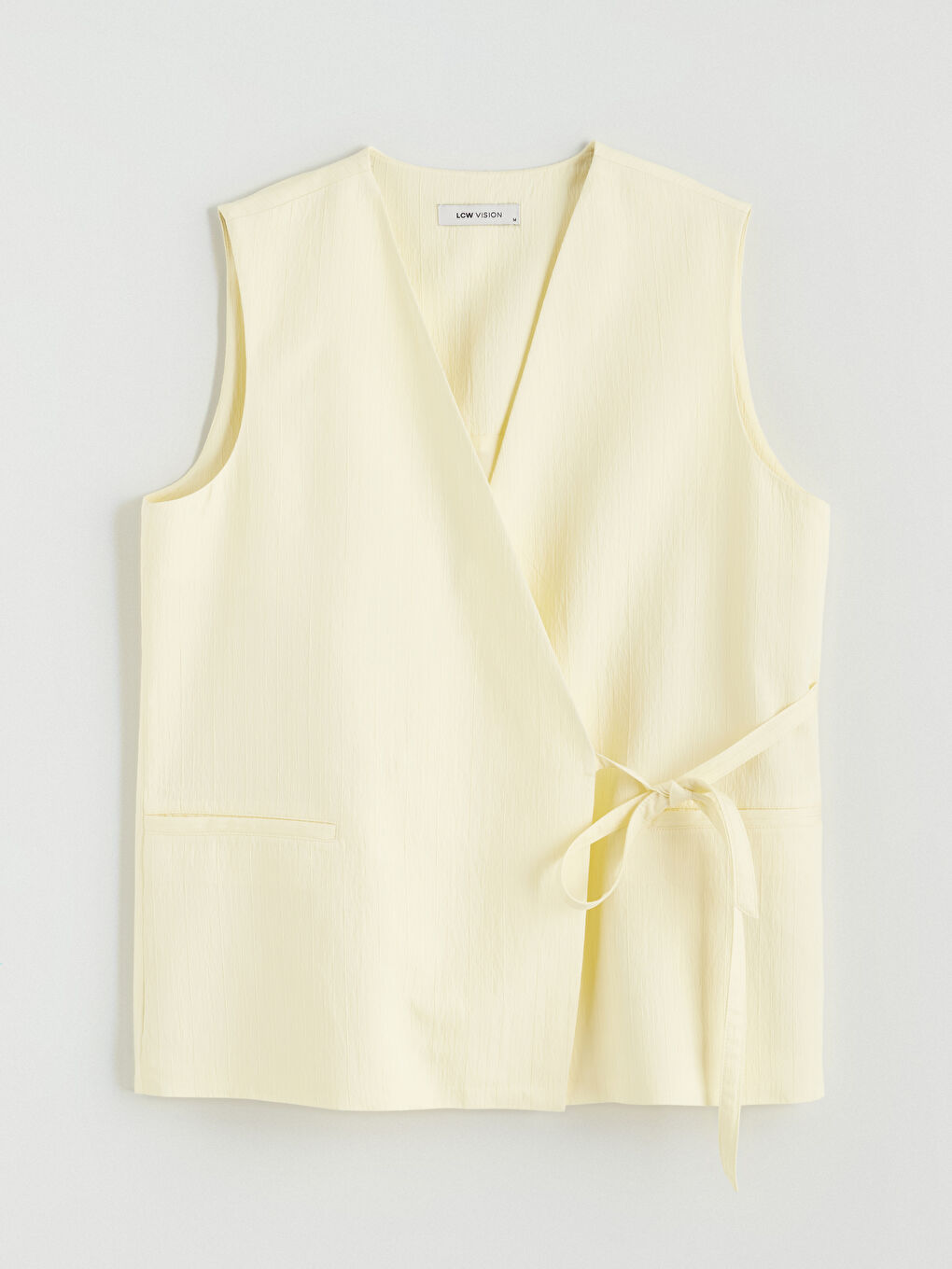Σταυρωτό Υφής Κλασικό Γιλέκο για Γυναίκες-4