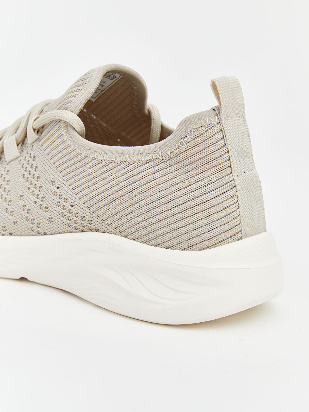 Bej Bağcıklı Kadın Spor Ayakkabı-4