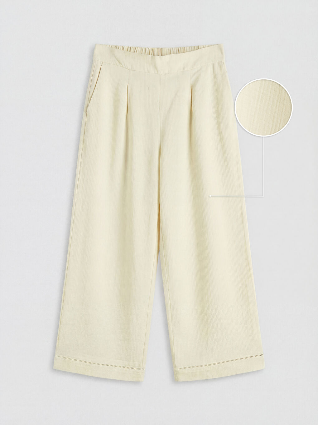 Elastic Waist Women's Muslin Trousers-3