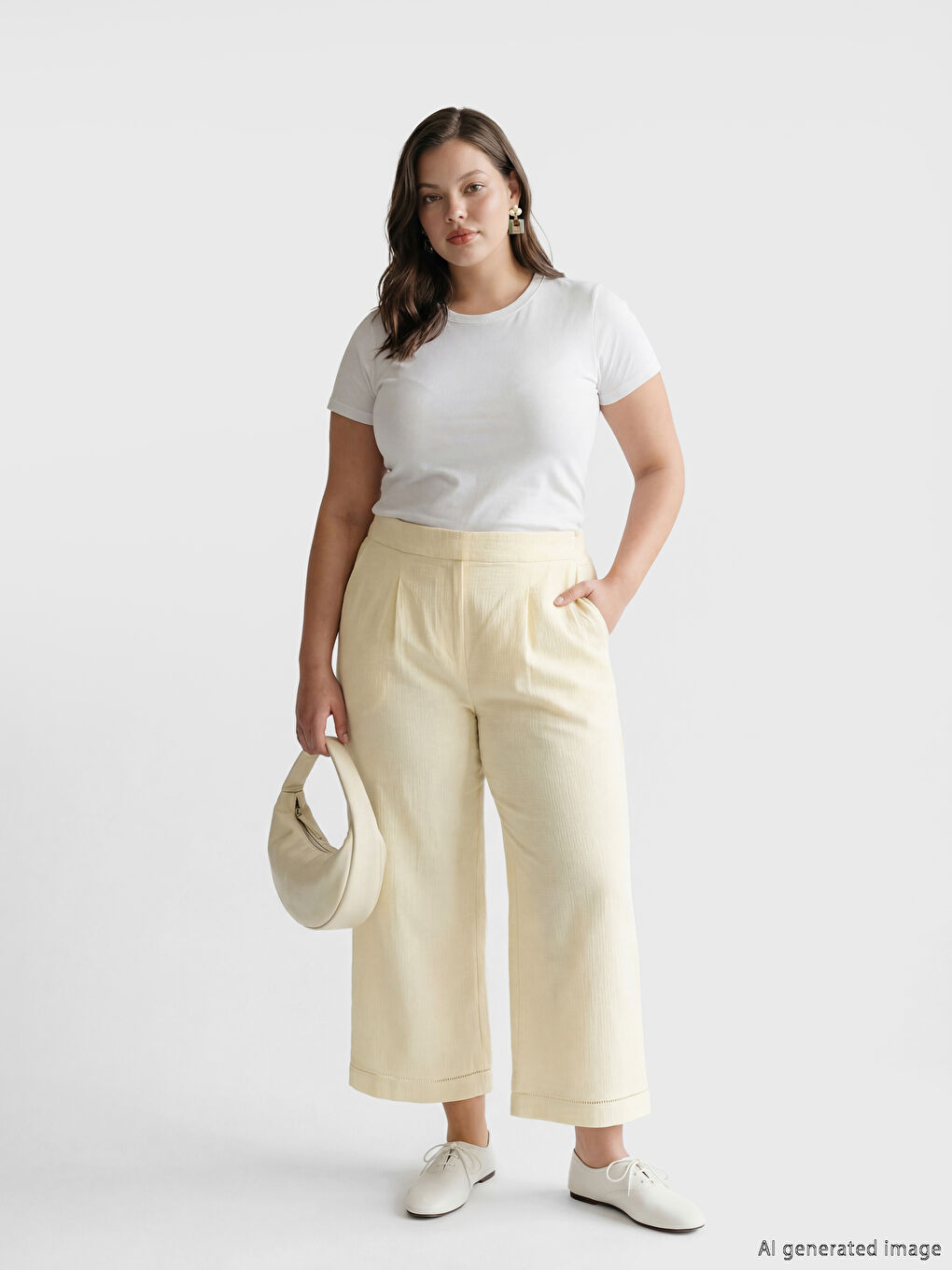 Elastic Waist Women's Muslin Trousers