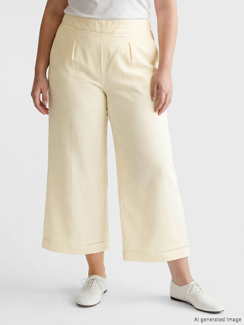 Elastic Waist Women's Muslin Trousers-1