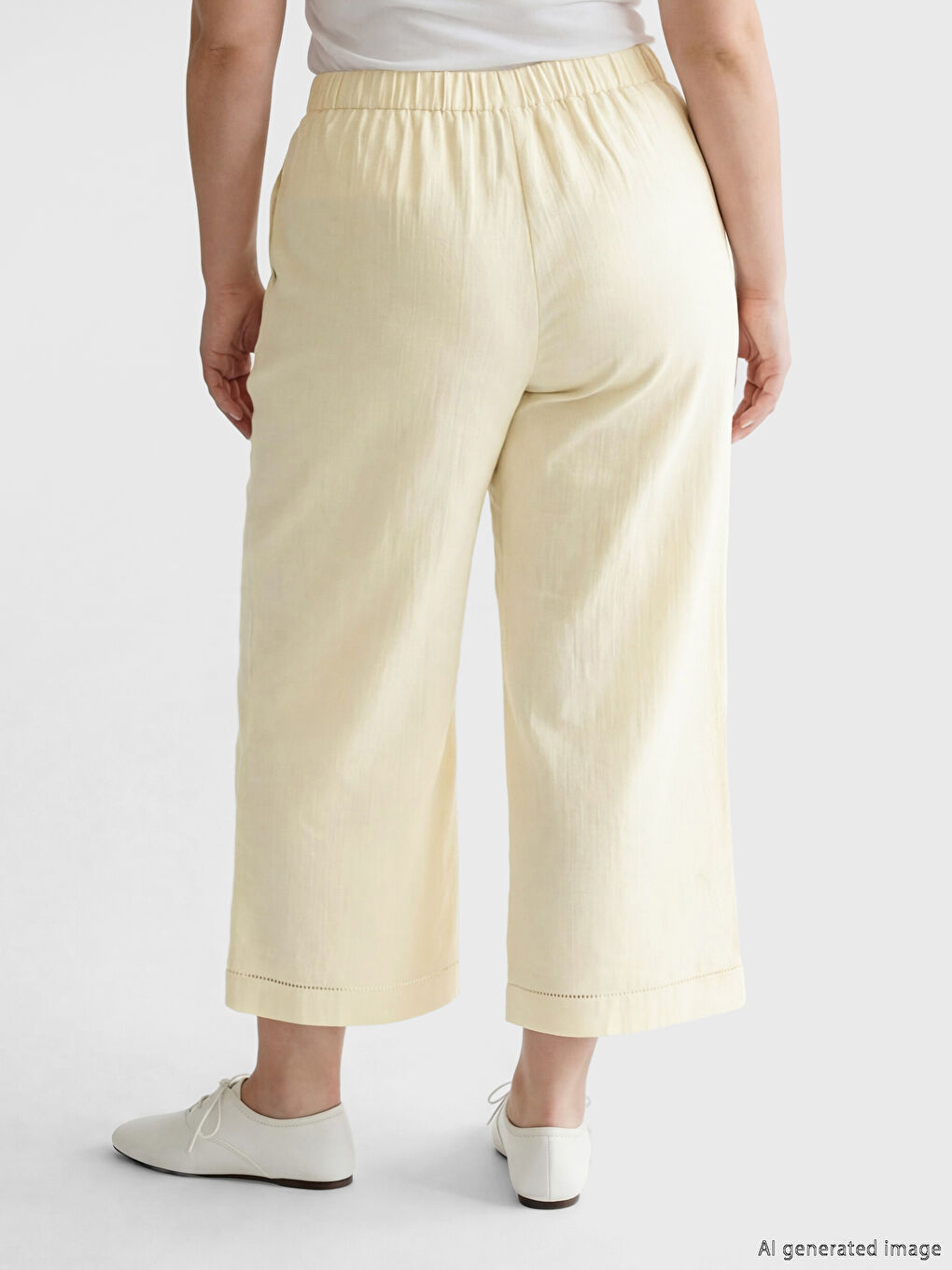 Elastic Waist Women's Muslin Trousers-2