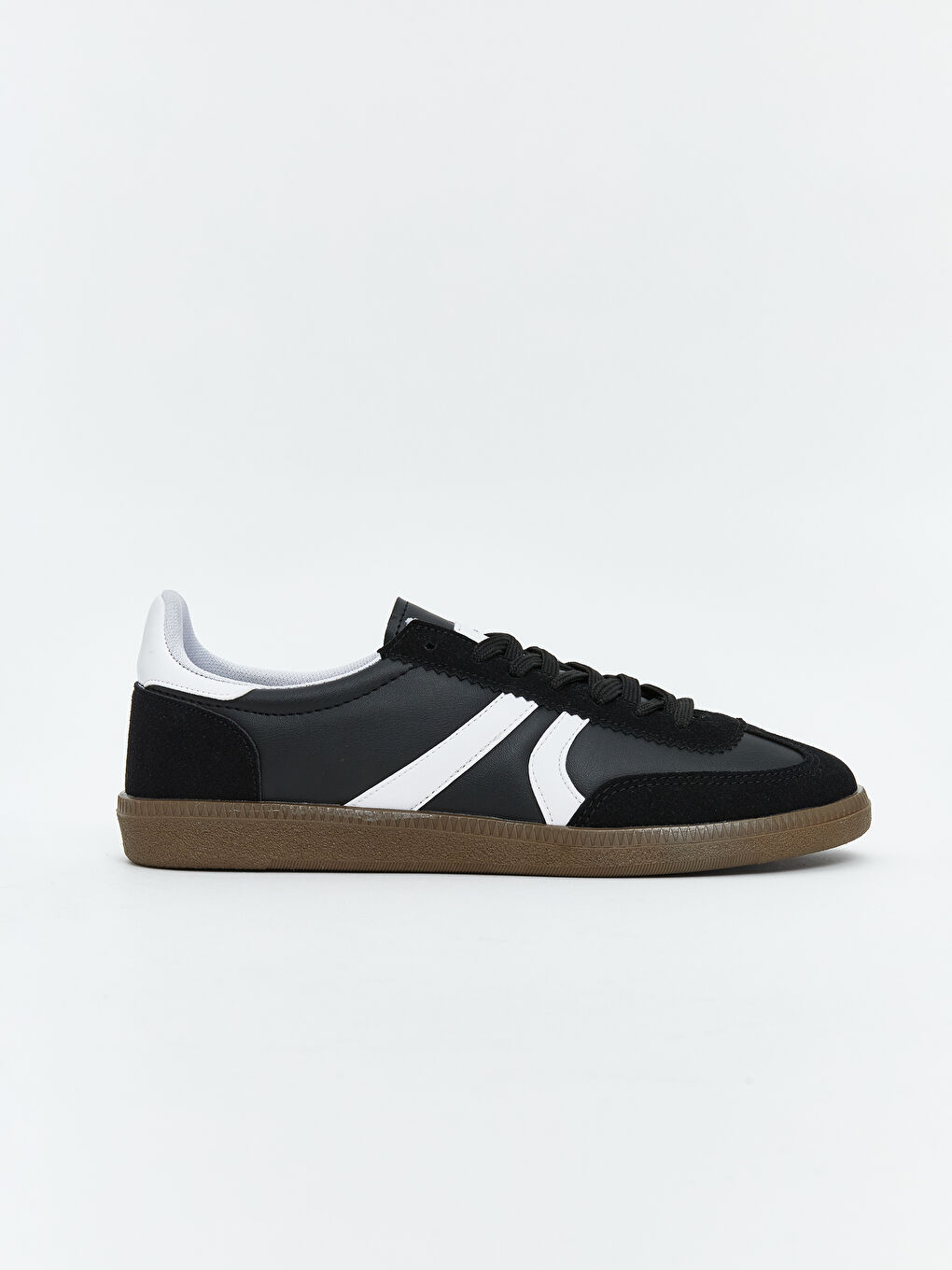 Siyah Süet Görünümlü Kadın Spor Ayakkabı-1