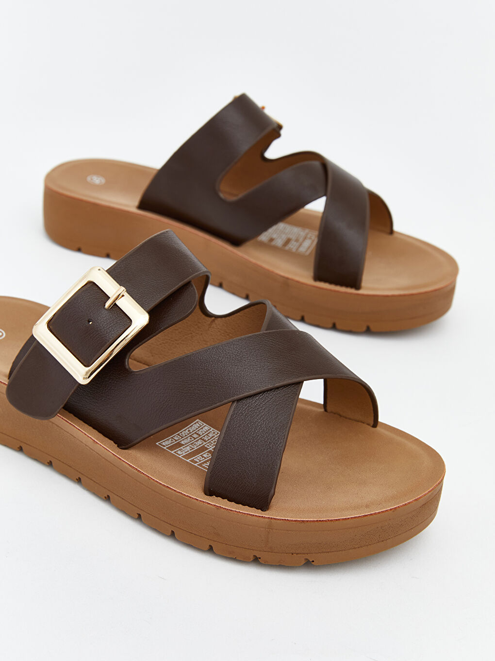 Faux Leather Women's Sandals-2