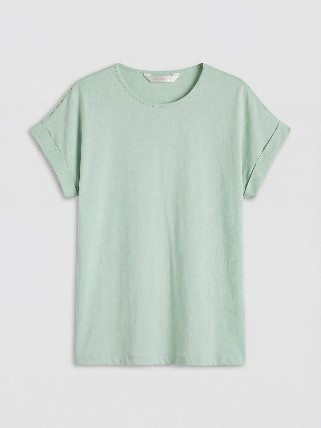 Yeşil Bisiklet Yaka Desenli Kadın Kaprili Pijama Takımı-1