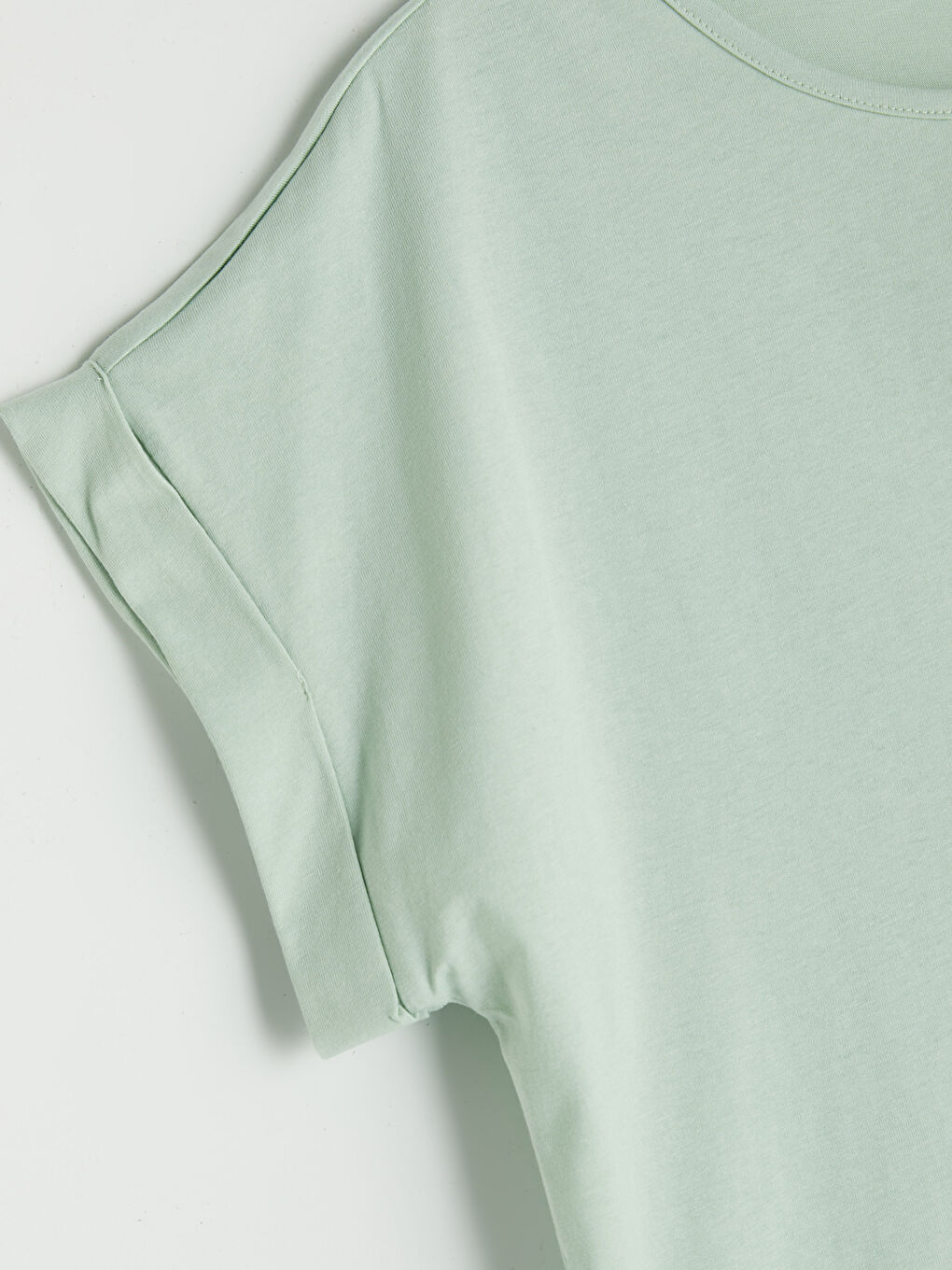 Yeşil Bisiklet Yaka Desenli Kadın Kaprili Pijama Takımı-5