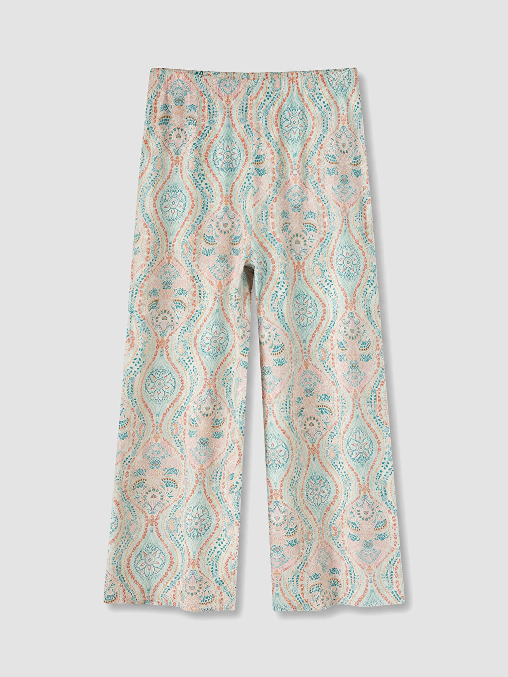 V Neck Patterned Women's Capri Pyjamas Set-4