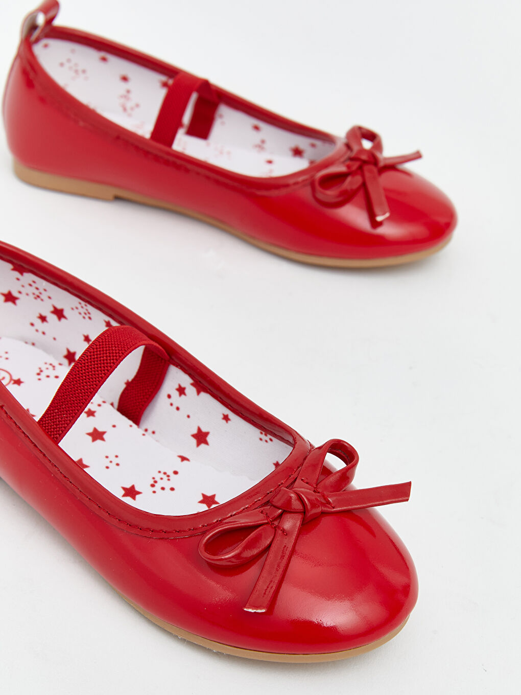 Kırmızı Fiyonk Detaylı Kız Bebek Babet-2