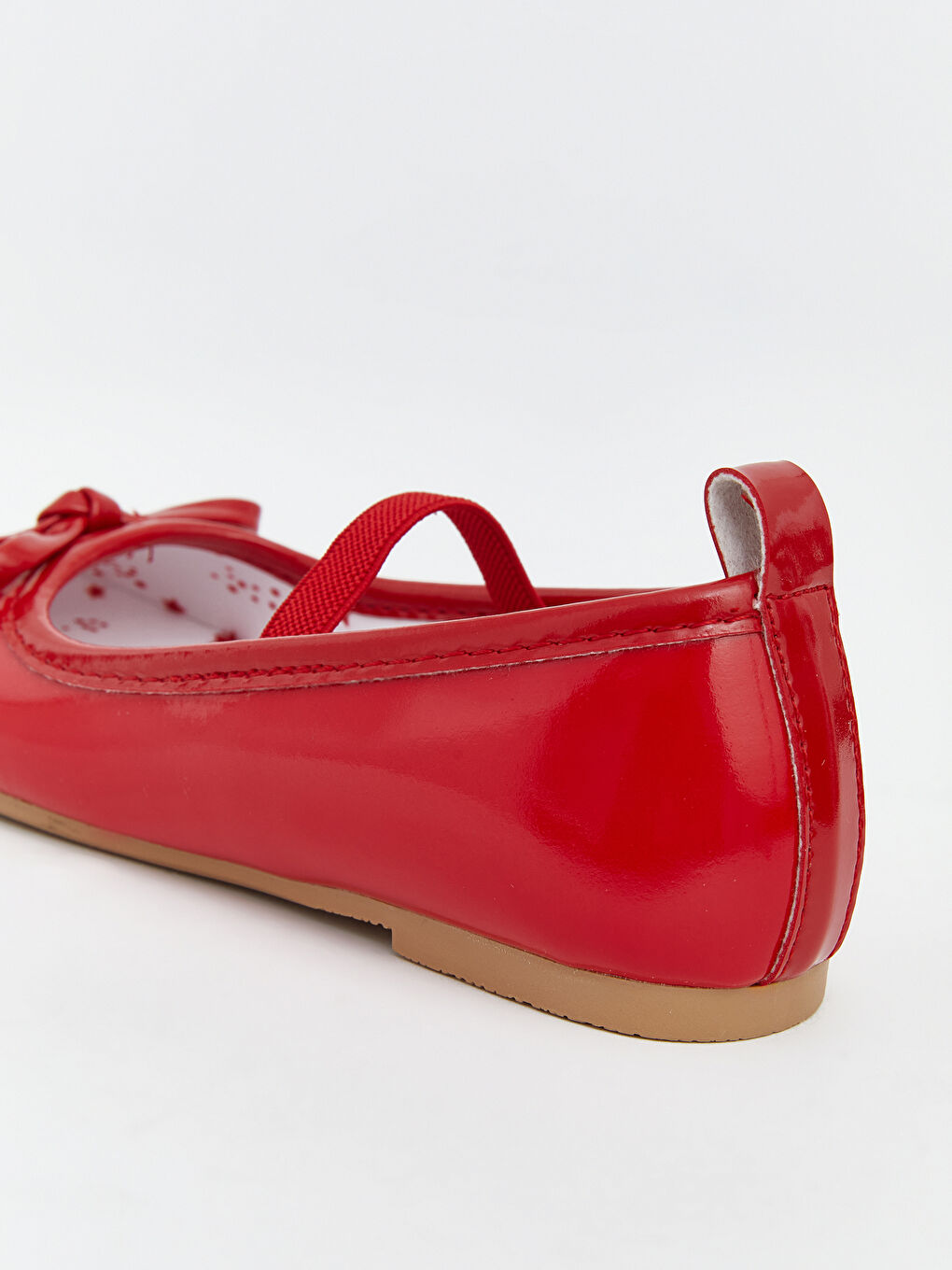 Kırmızı Fiyonk Detaylı Kız Bebek Babet-4