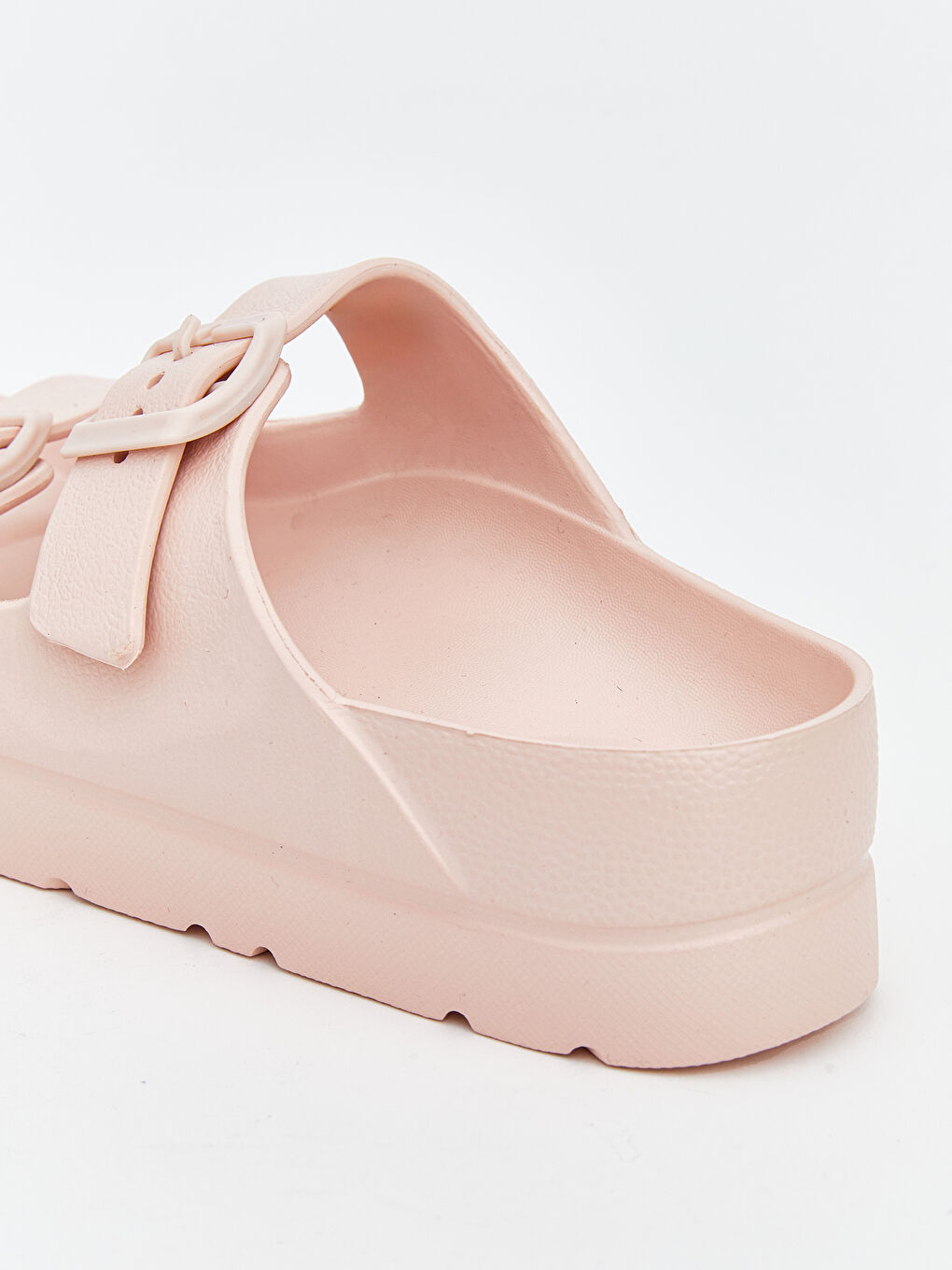 Buckle Detail Platform Women's Sliders-4