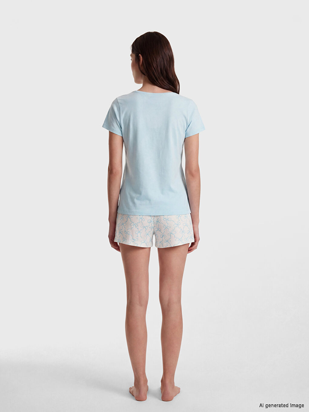 Crew Neck Women's Short Pyjamas Set-3