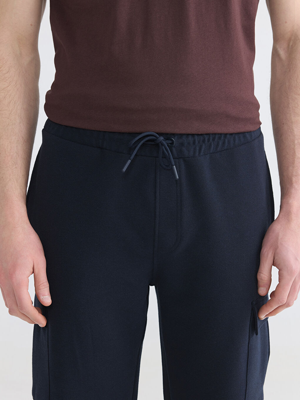 Lacivert Standart Kalıp Erkek Kargo Şort-2