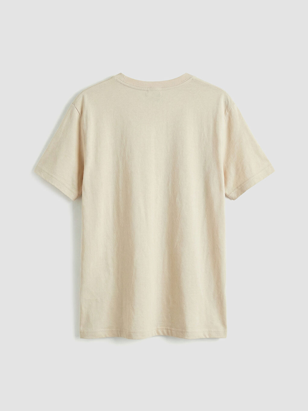 Bej Bisiklet Yaka Erkek Çocuk Tişört-1