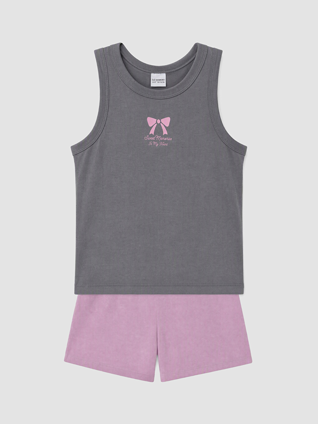 Girl Grey Shortie Pyjama Set
