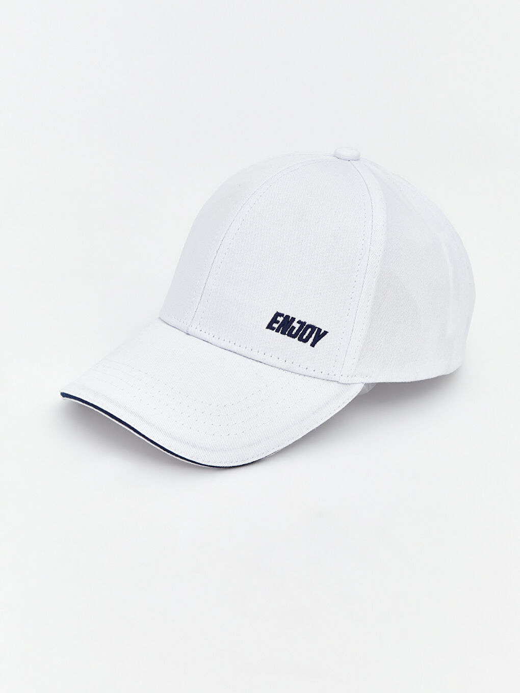 Beyaz Nakışlı Erkek Çocuk Kep Şapka-1