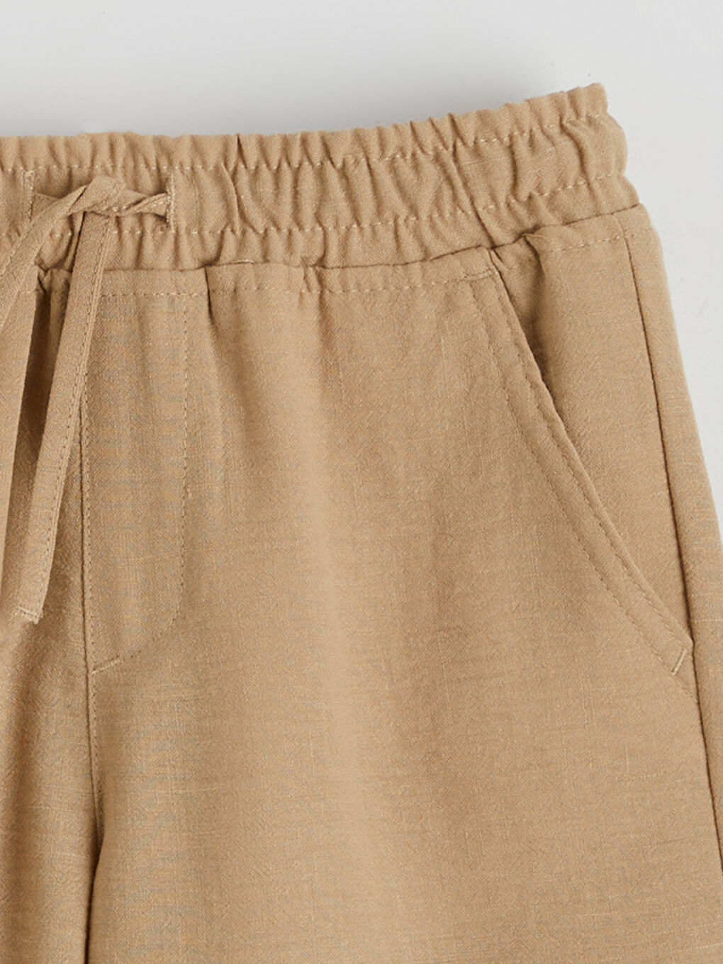 Kahverengi Beli Lastikli Erkek Çocuk Şort-2