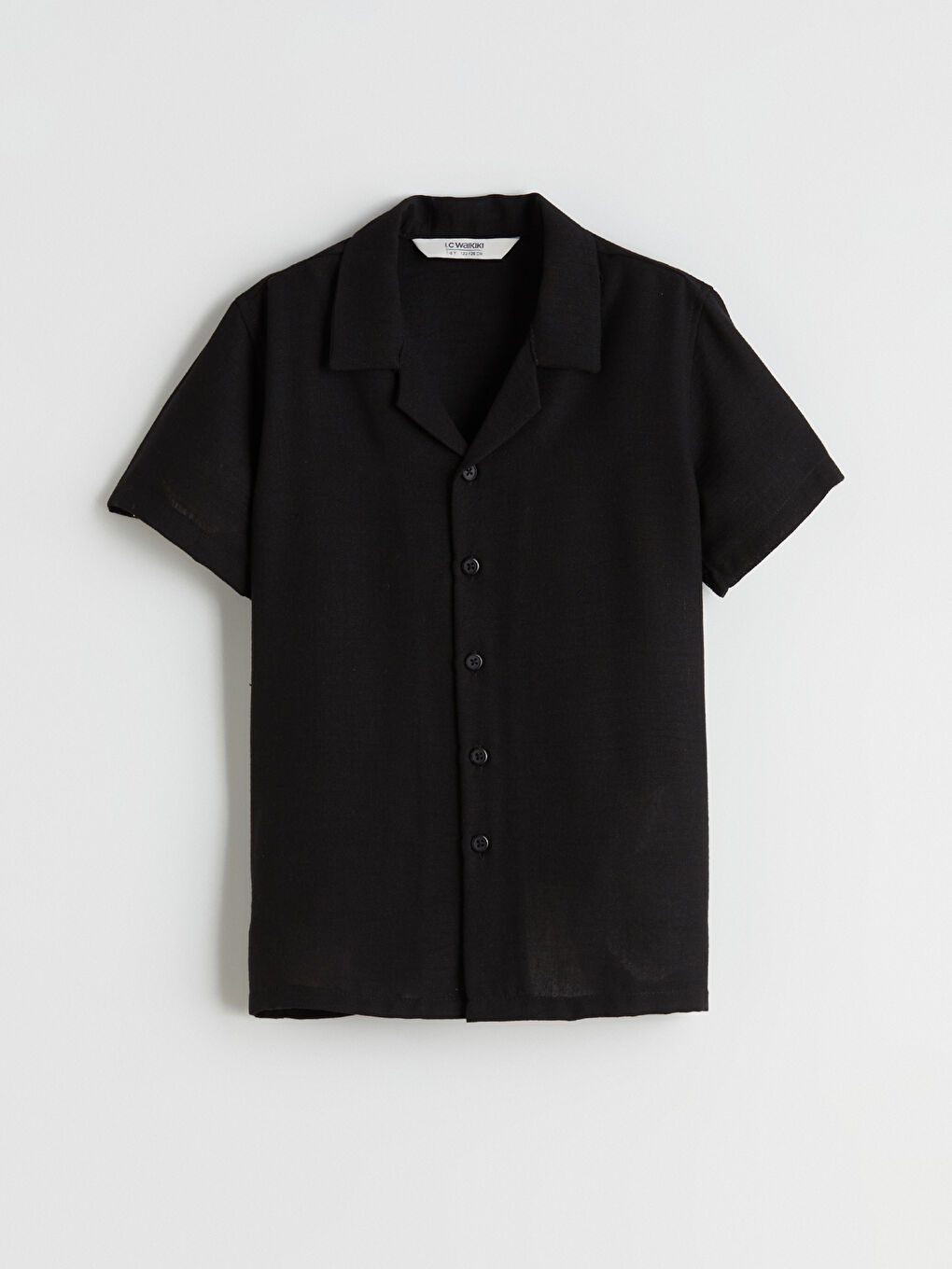 Siyah Kısa Kollu Erkek Çocuk Gömlek