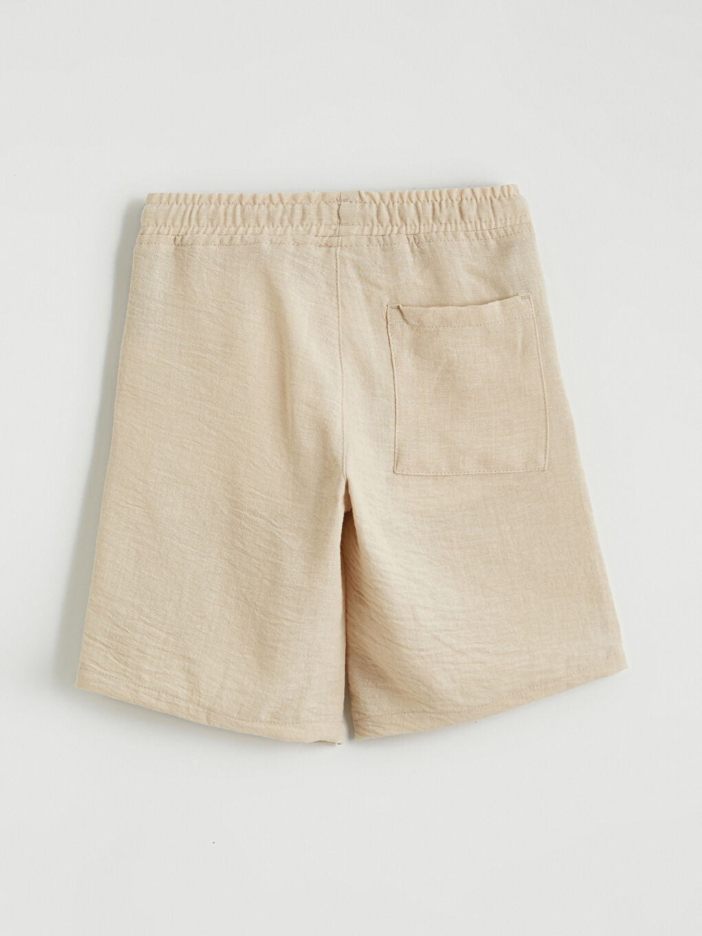 Bej Beli Lastikli Erkek Çocuk Şort-2