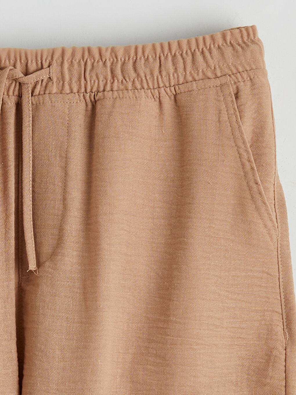 Kahverengi Rahat Kalıp Armürlü Erkek Şort-5