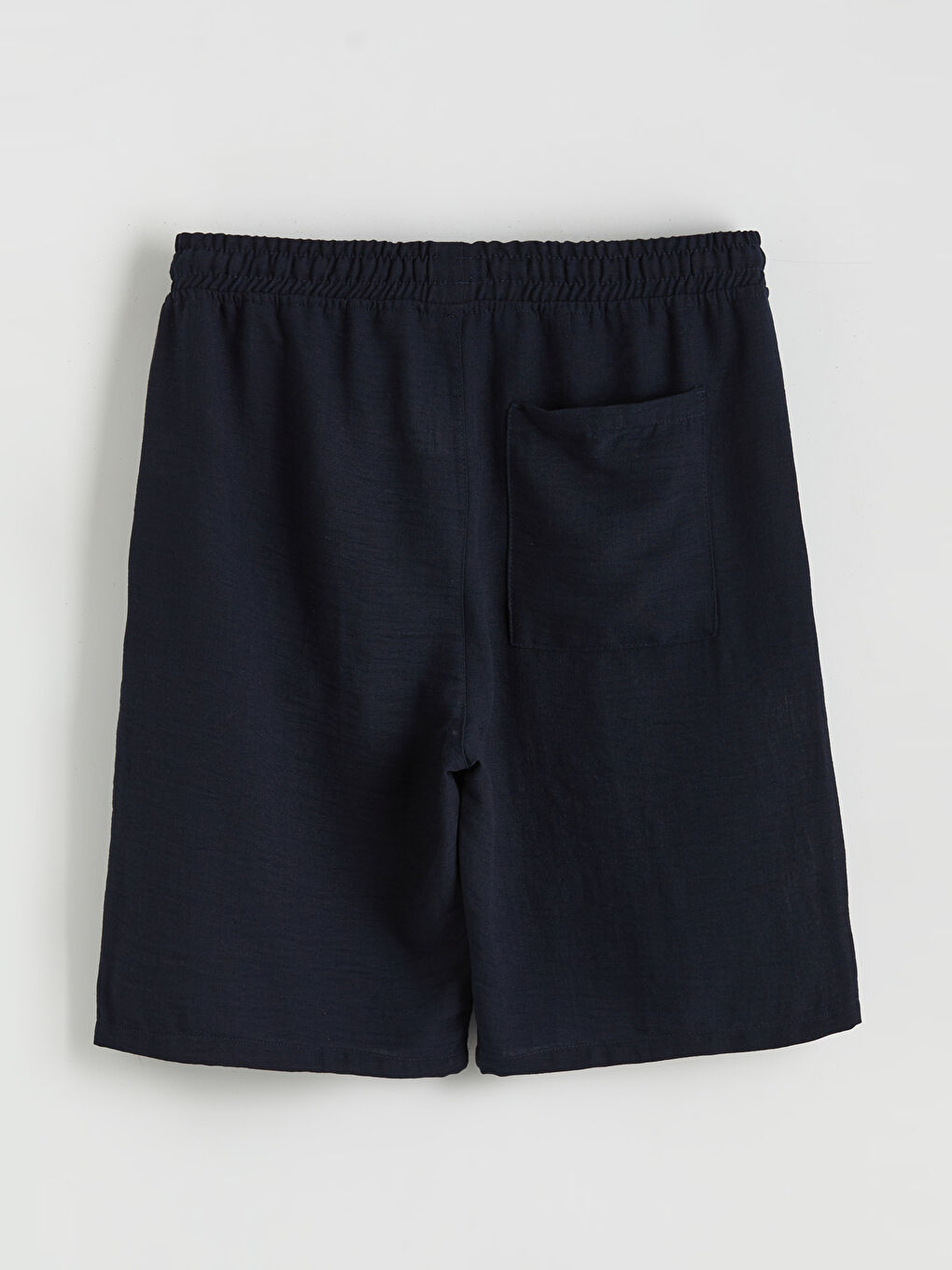 Lacivert Rahat Kalıp Armürlü Erkek Şort-5