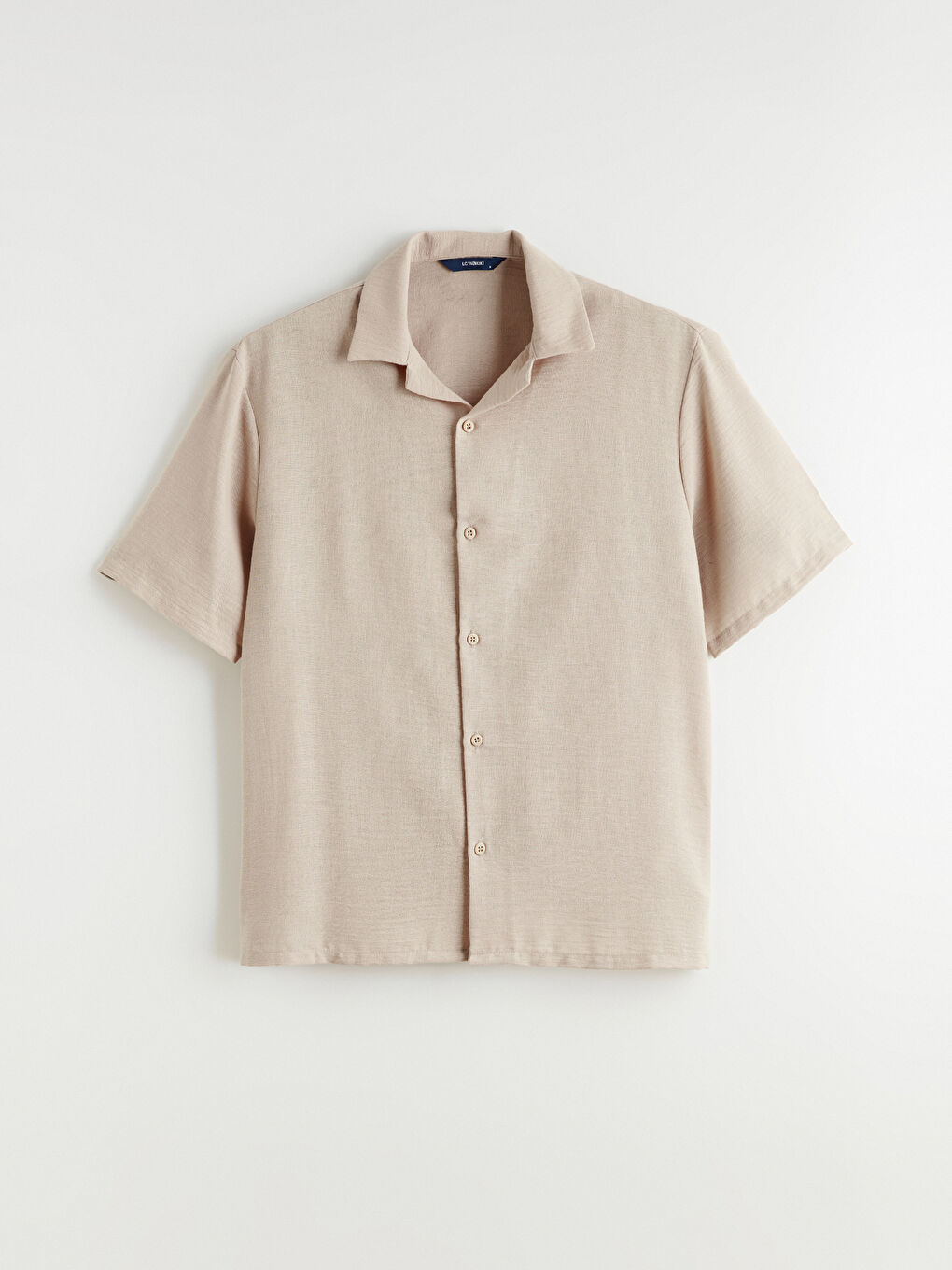 Bej Rahat Kalıp Armürlü Erkek Gömlek-4