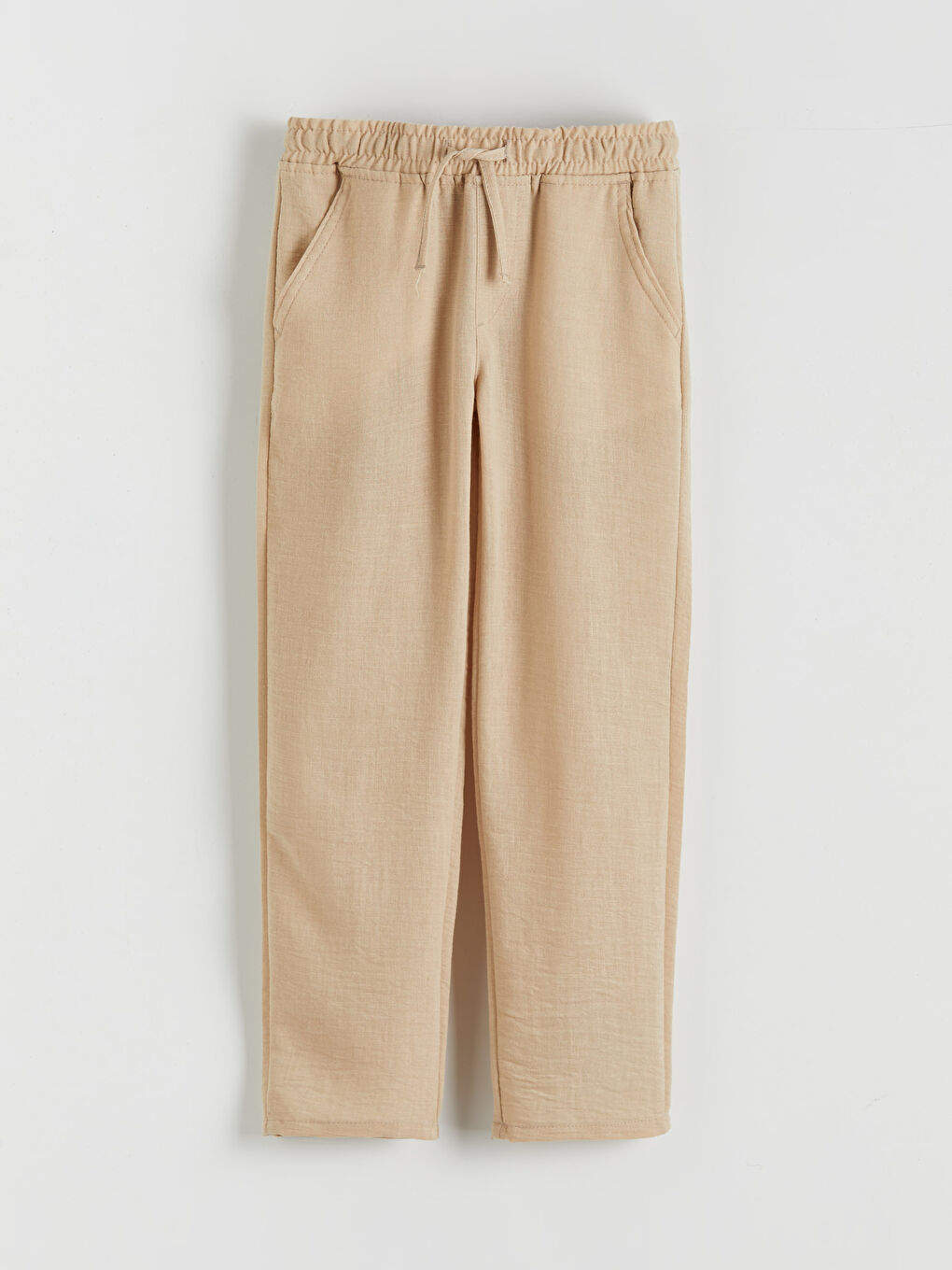 Bej Kısa Kollu Erkek Çocuk Gömlek ve Pantolon-3