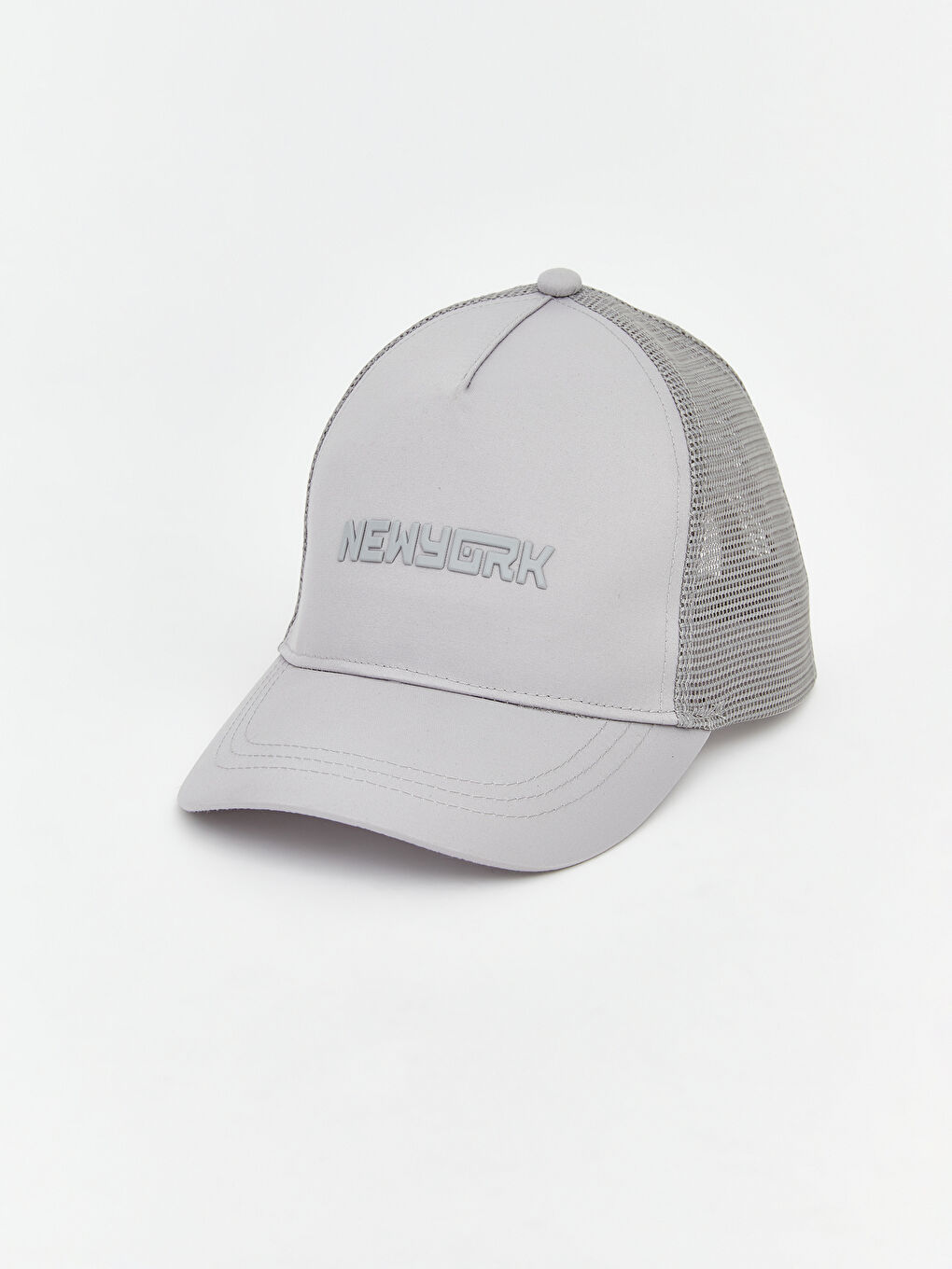 Gri File Detaylı Erkek Çocuk Kep Şapka