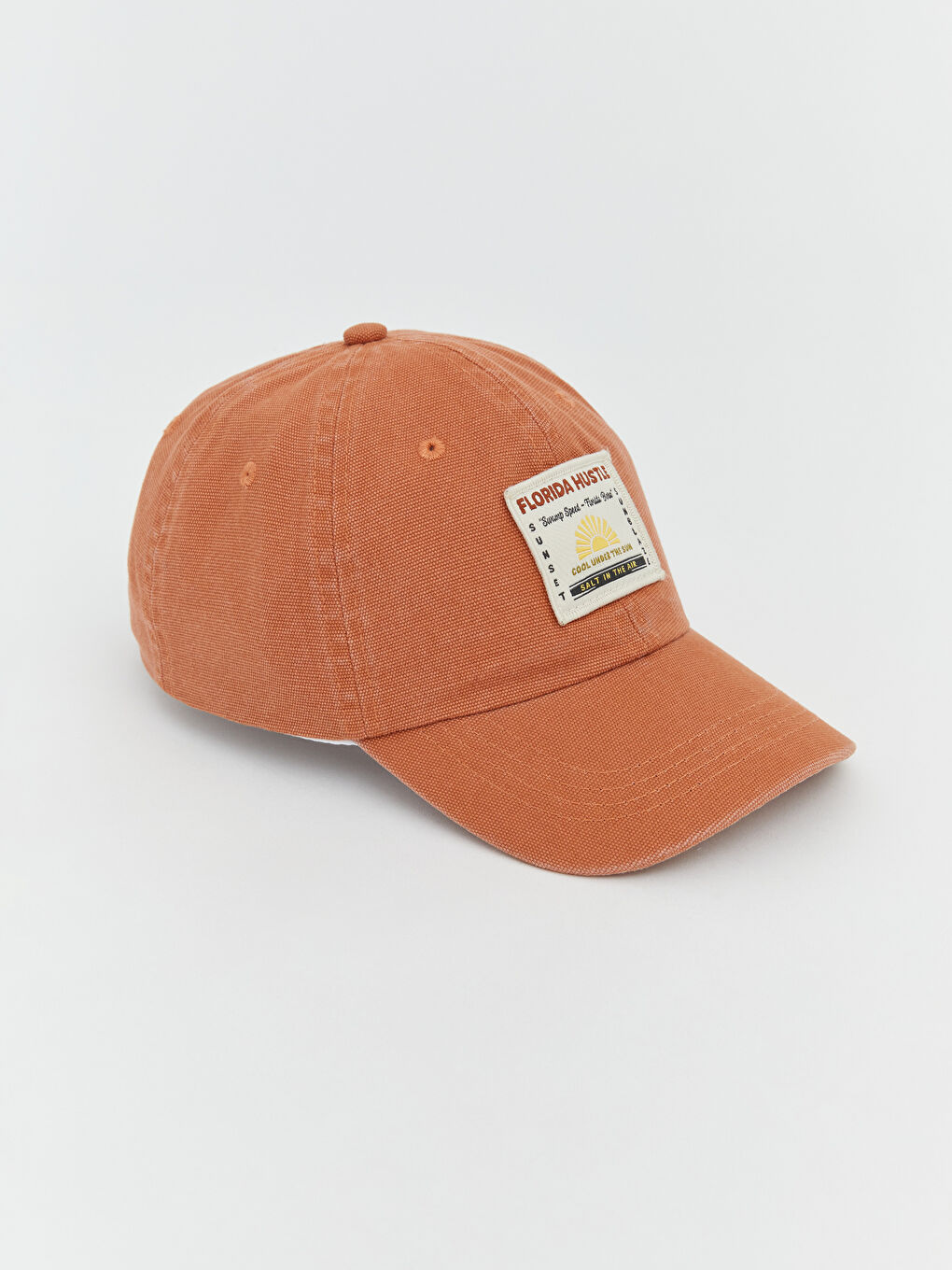 Turuncu Florida Baskılı Erkek Çocuk Kep Şapka-1